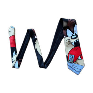 Vintage Loony Tunes Stamp Collection Taz Tie  Mens One Size